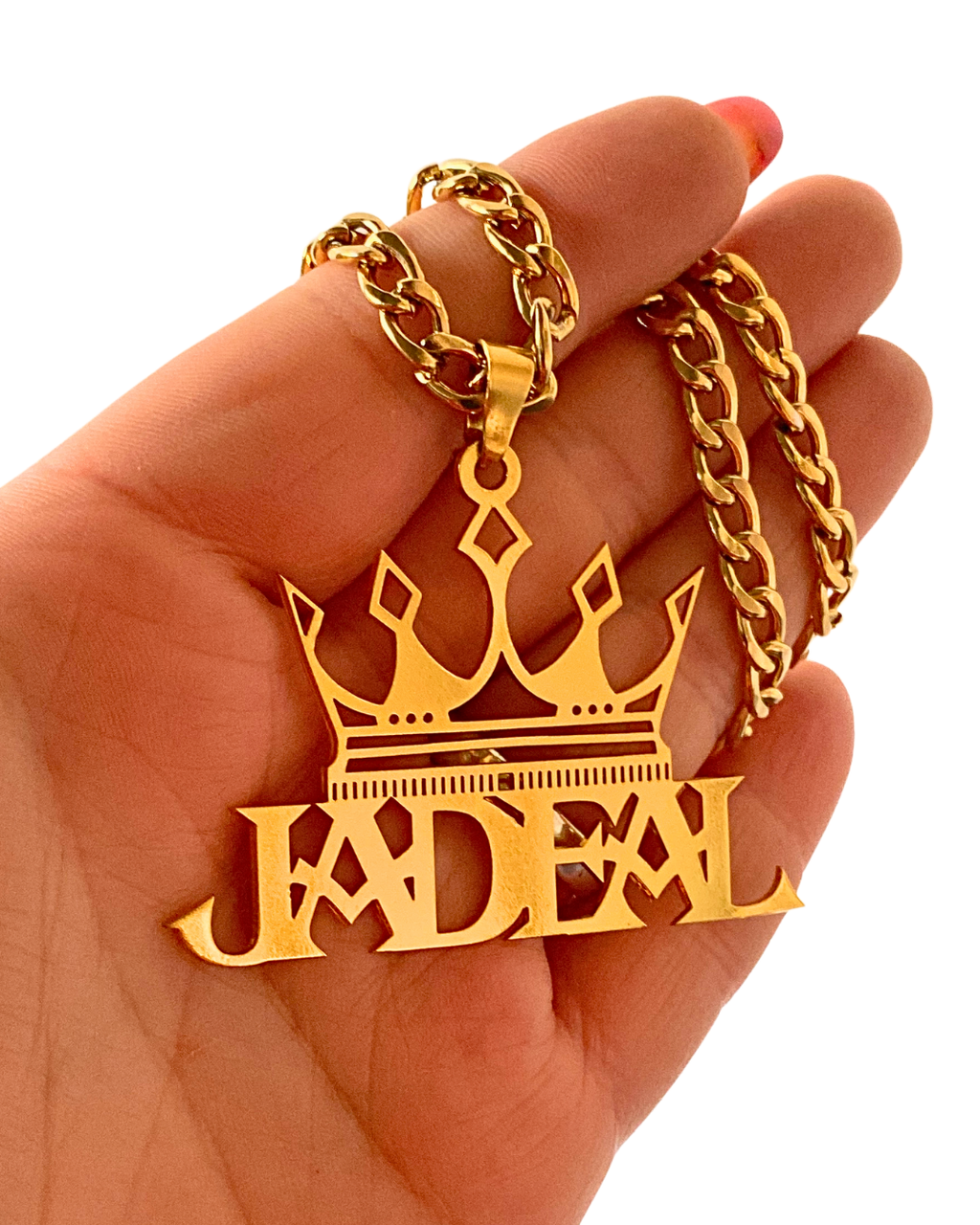 COLLAR CON CON NOMBRE Y CORONA DE REY