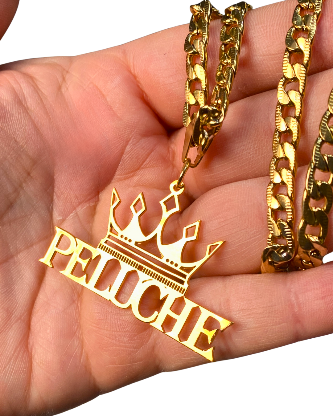 COLLAR CON CON NOMBRE Y CORONA DE REY