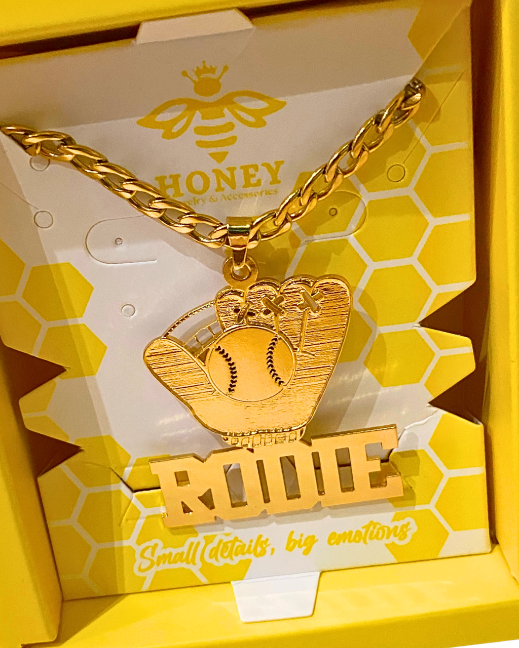 COLLAR CON NOMBRE BEISBOL LANZADOR PÍCHER