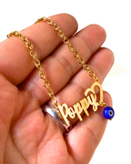 COLLAR CON NOMBRE CLÁSICO CON EMOJI Y OJO TURCO