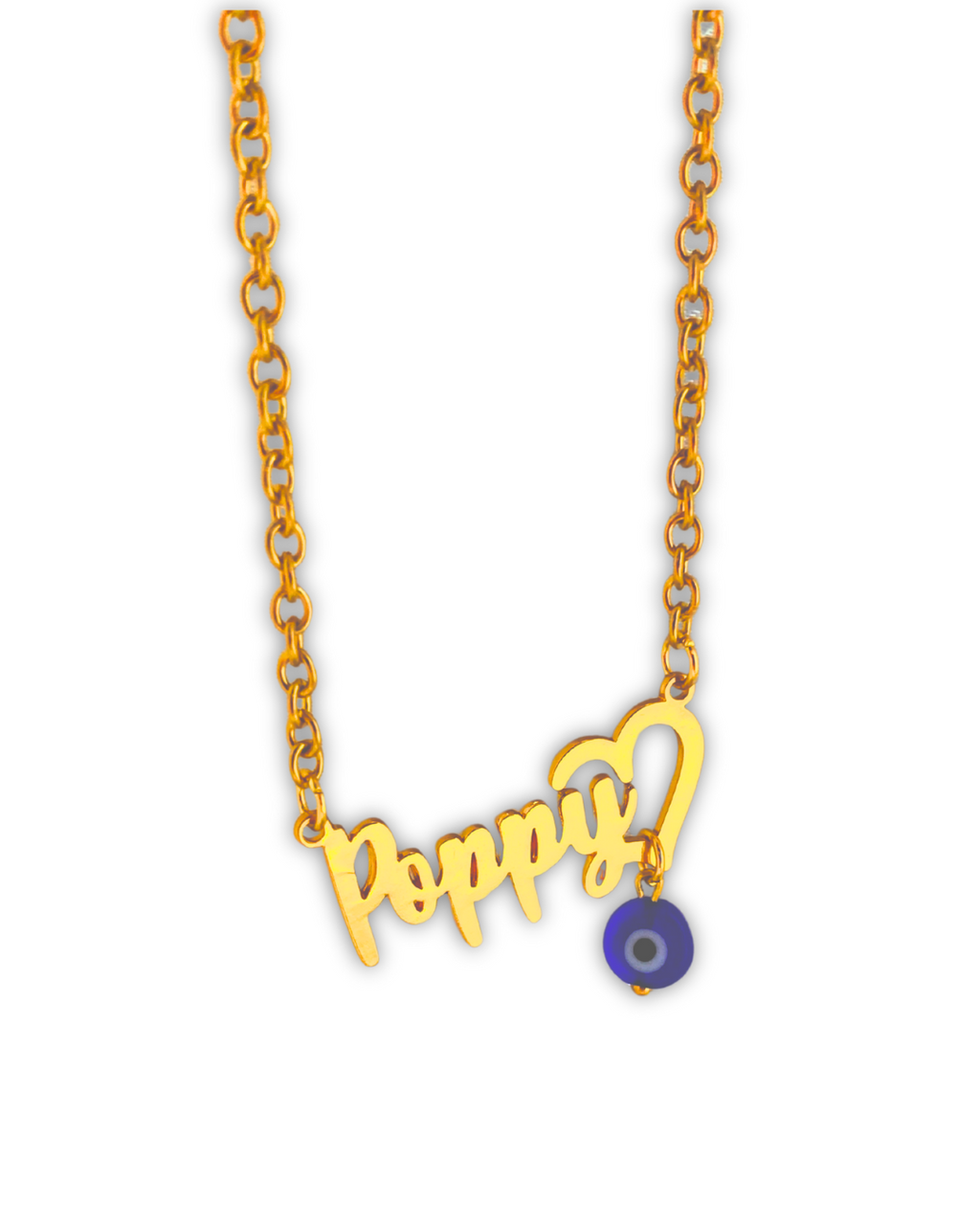 COLLAR CON NOMBRE CLÁSICO CON EMOJI Y OJO TURCO