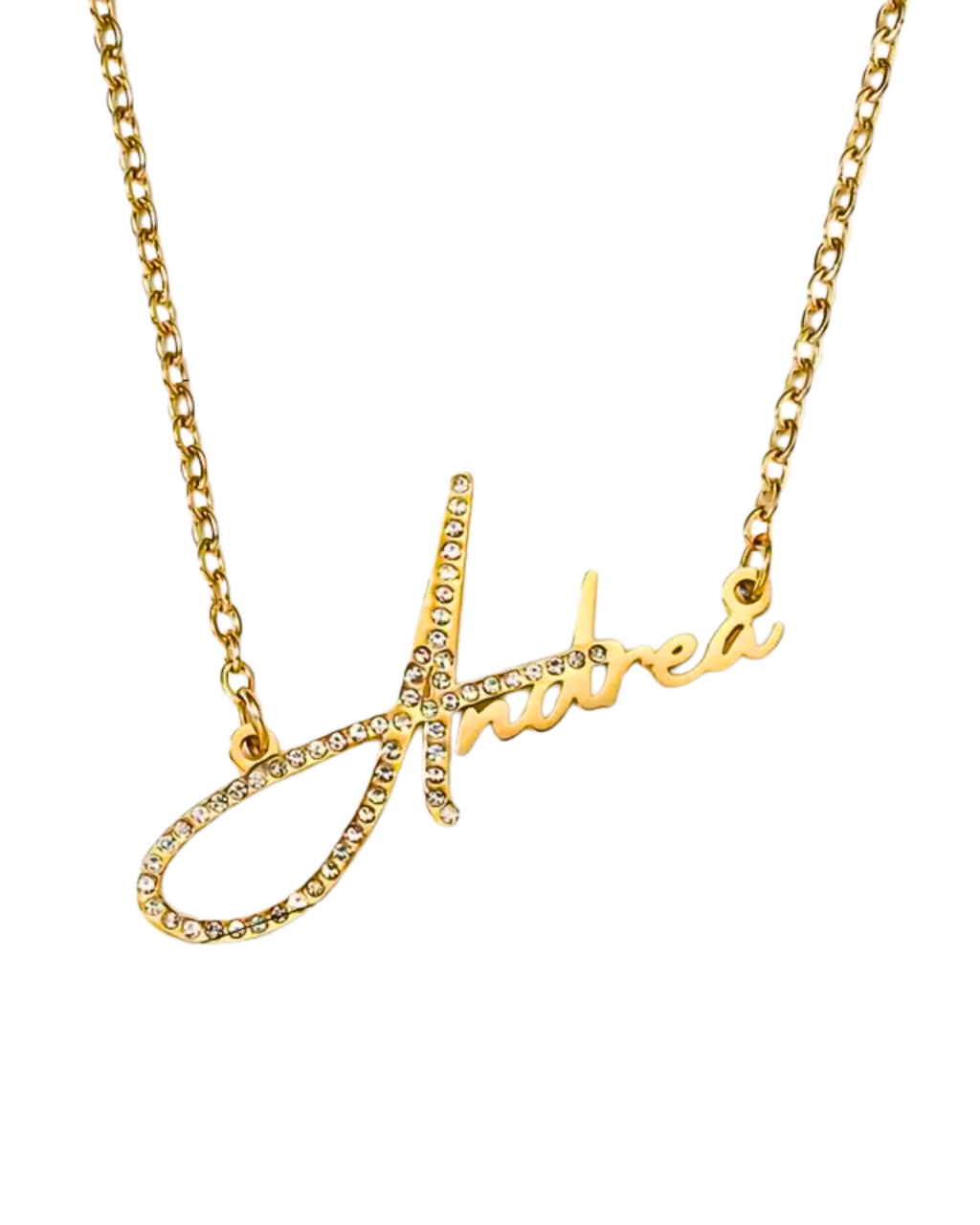 COLLAR CON NOMBRE CLÁSICO + CIRCONES EN INICIAL