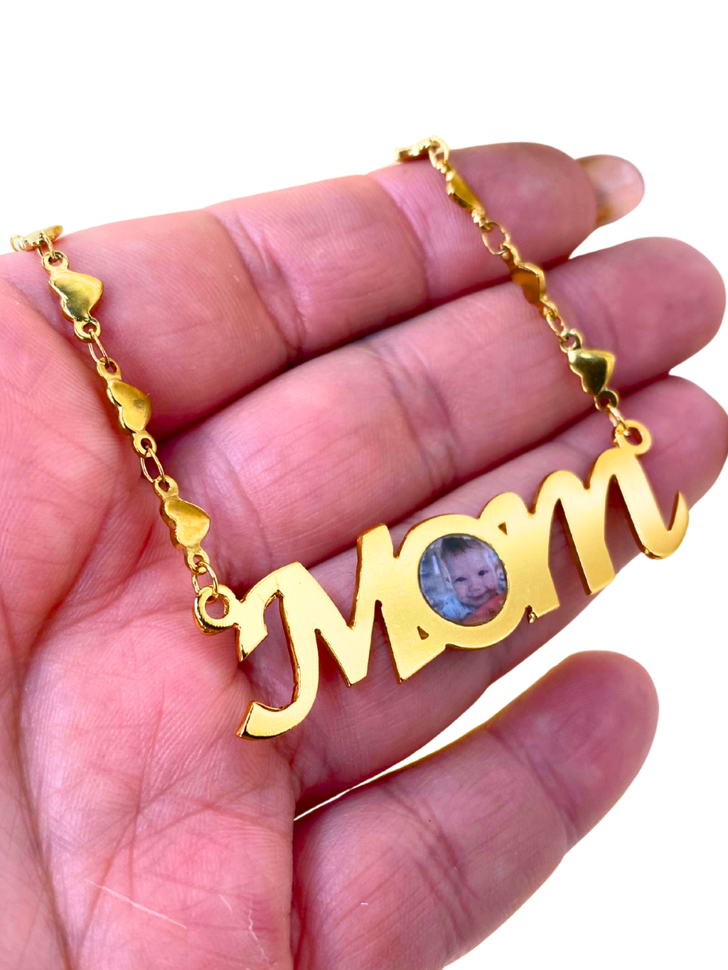 COLLAR CON NOMBRE CLÁSICO + FOTO REDONDA