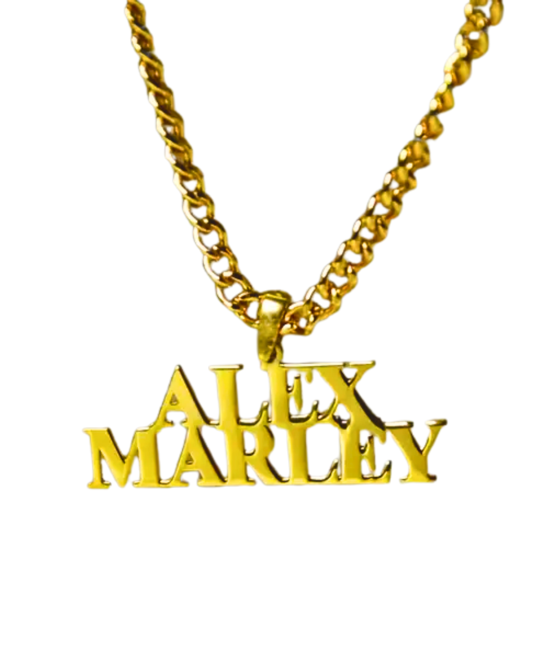 COLLAR CON NOMBRE DOBLE LINEA Y CADENA GRUESA