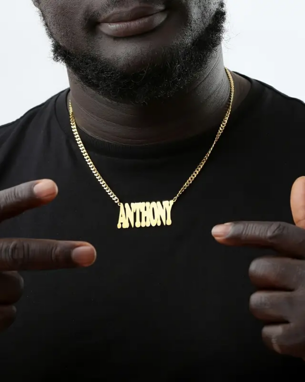 COLLAR CON NOMBRE Y CADENA GRUESA