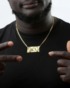 COLLAR CON NOMBRE Y CADENA GRUESA