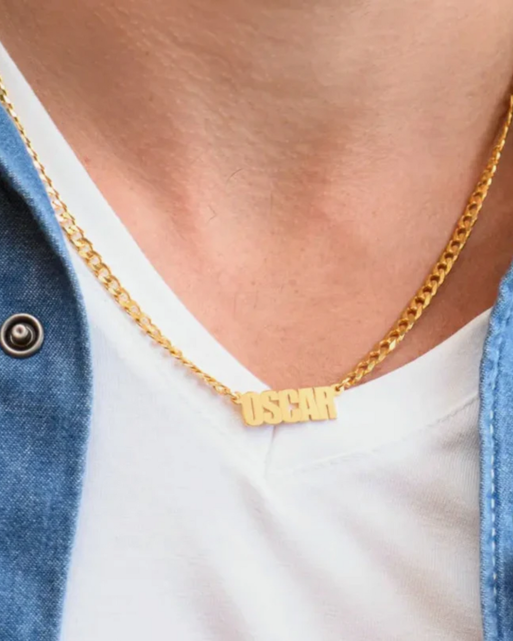 COLLAR CON NOMBRE Y CADENA GRUESA