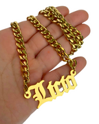 COLLAR CON NOMBRE Y CADENA GRUESA