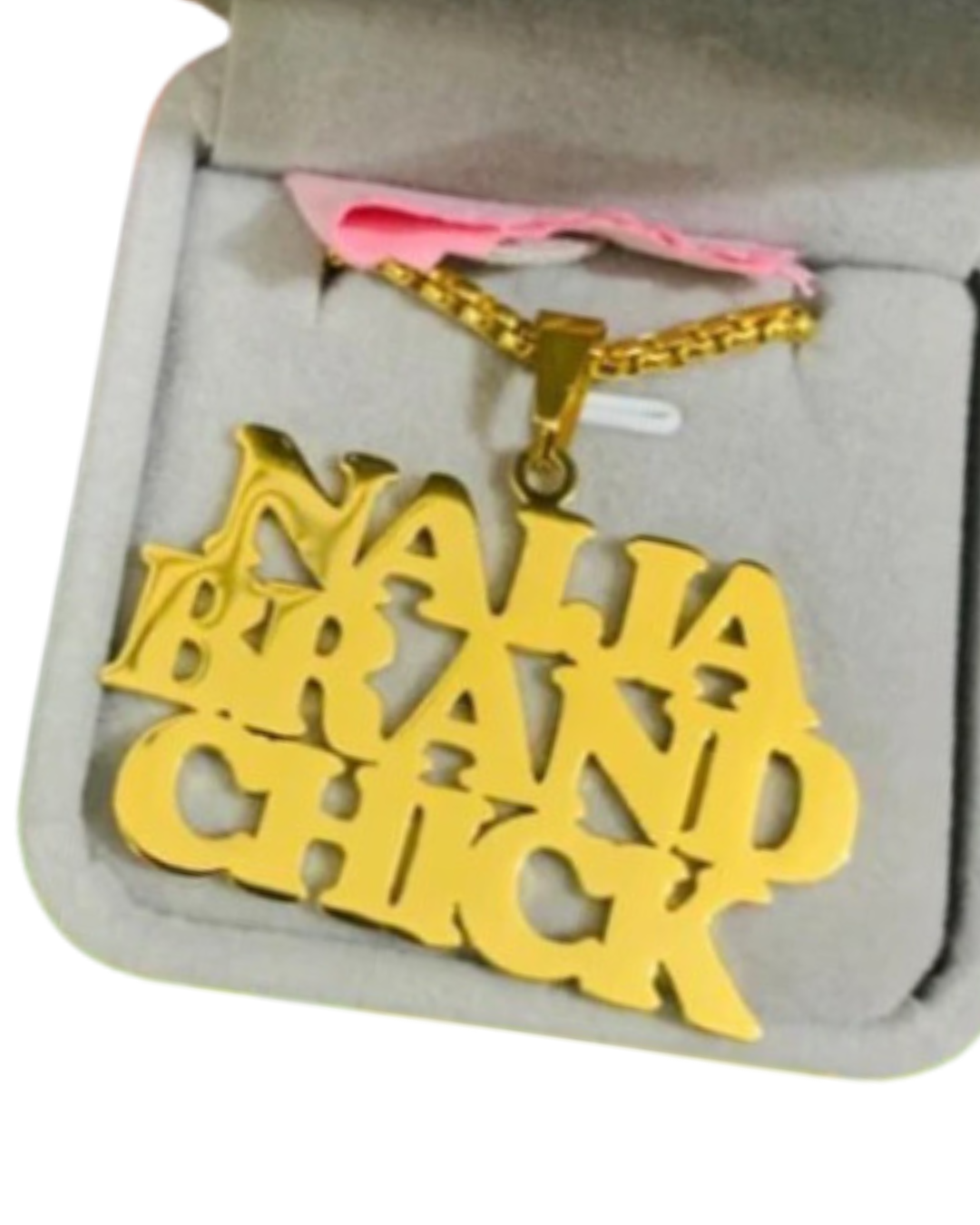 COLLAR CON TRIPLE NOMBRE Y CADENA GRUESA