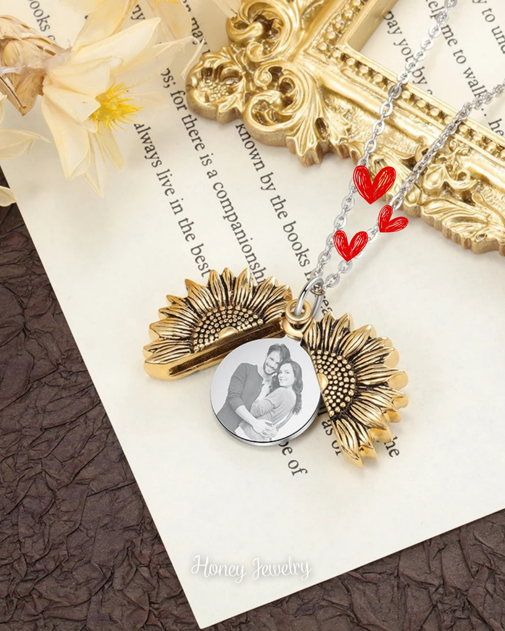 COLLAR RELICARIO GIRASOL