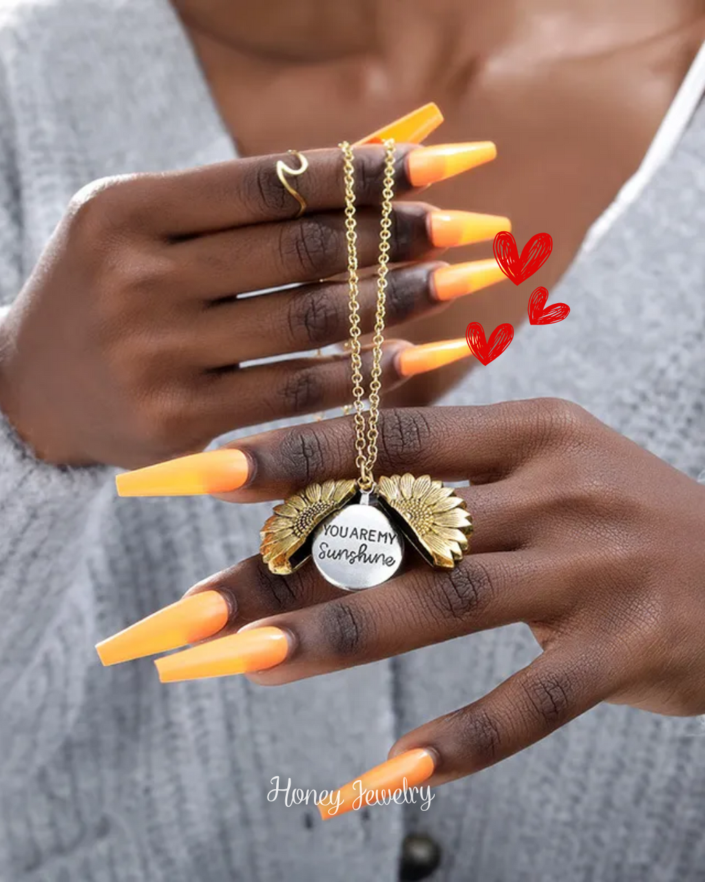 COLLAR RELICARIO GIRASOL