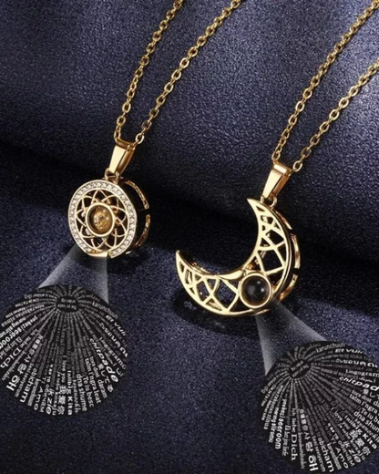 Collares para pareja sol y luna