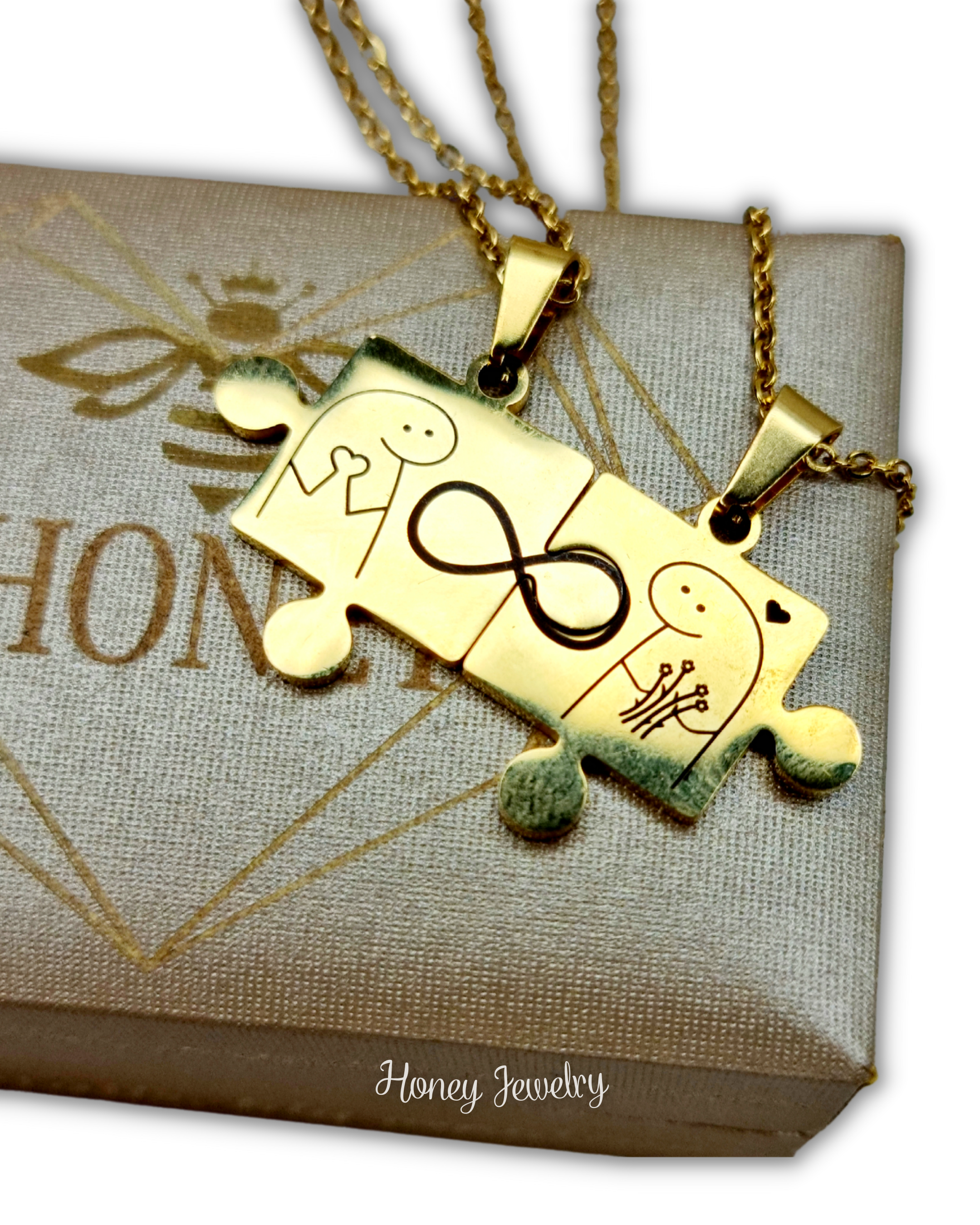 Collar para pareja Puzzle x2