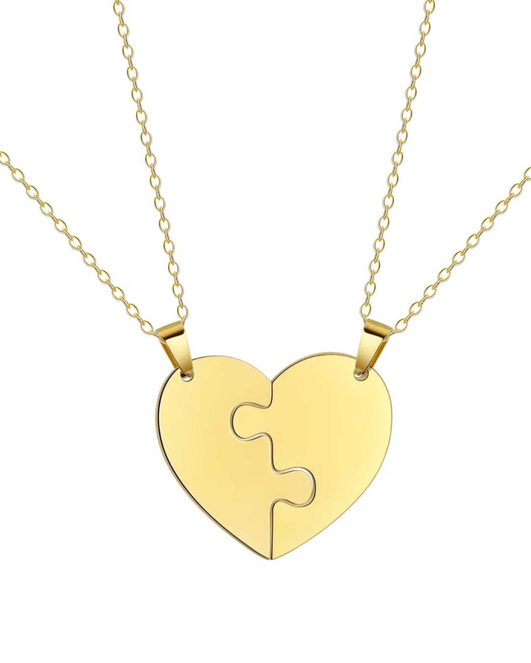 Collares para pareja corazon partido