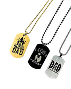 Collar Placa para Papá con Fotograbado Tipo Collage