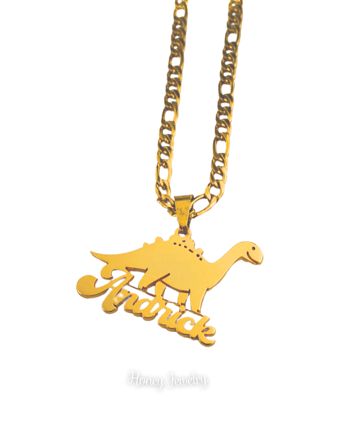 COLLAR CON NOMBRE Y DINOSAURIO