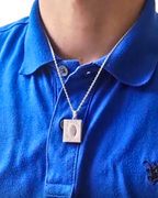 Book locket necklace with border