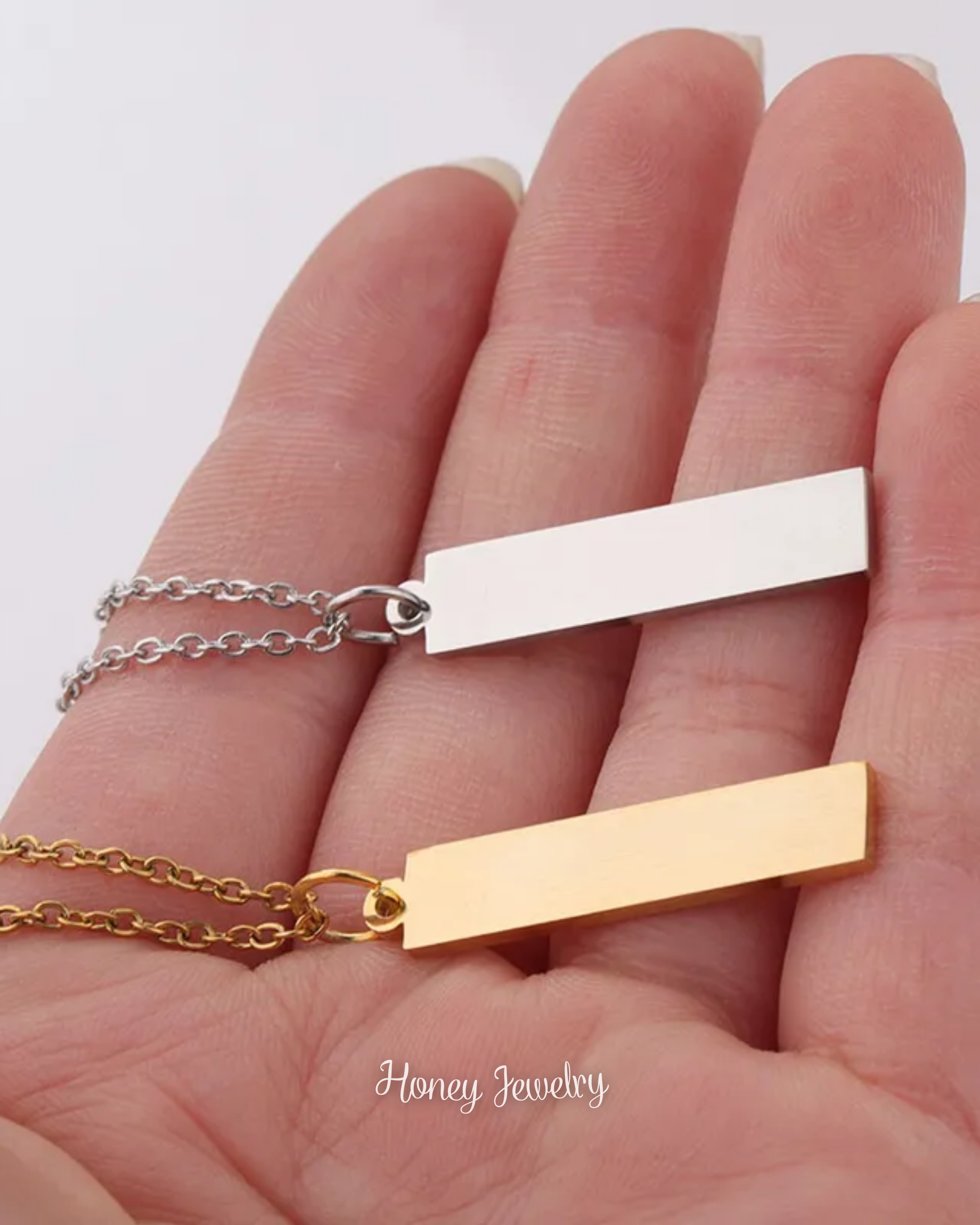 COLLAR PLACA VERTICAL PERSONALIZADA