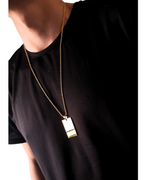 COLLAR PLACA RECTANGULAR CON FOTOGRABADO