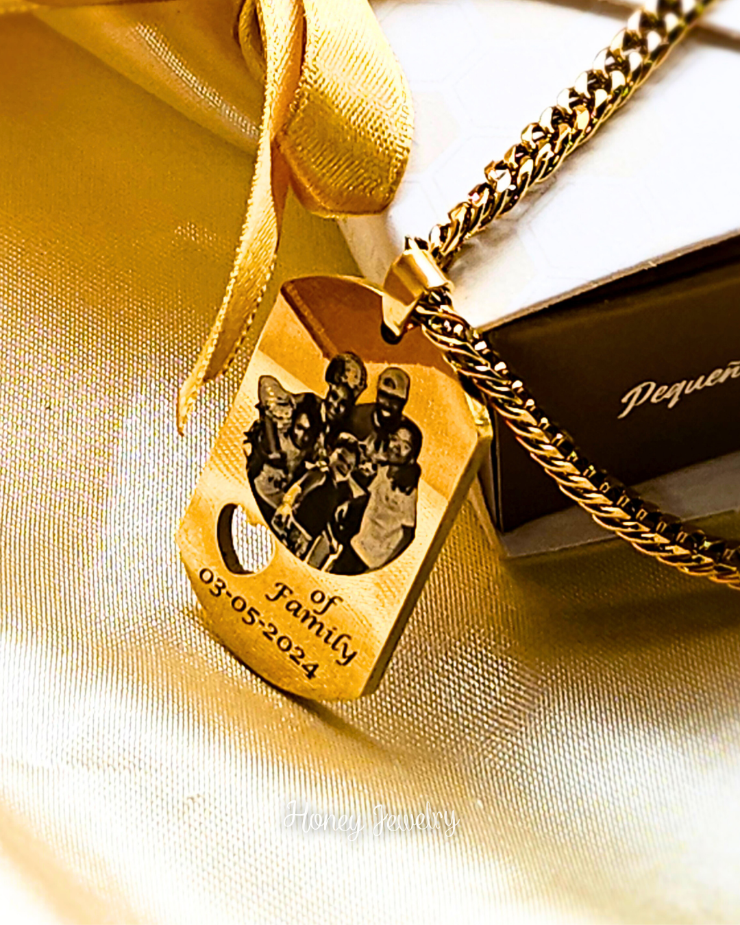 COLLAR PLACA FOTOGRABADO + CADENA GRUESA