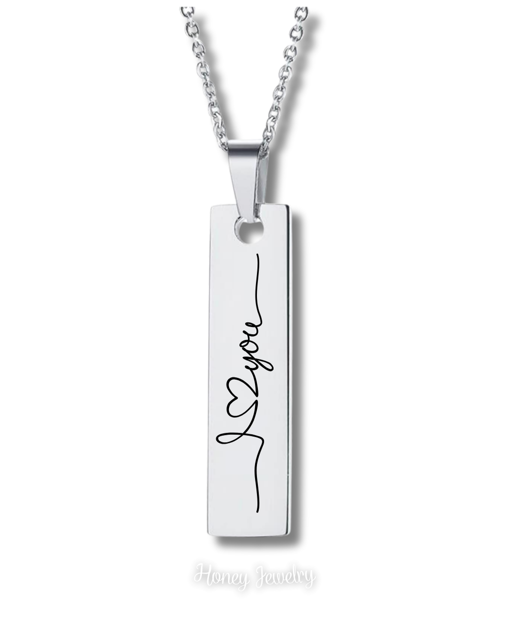 COLLAR PLACA VERTICAL PERSONALIZADA