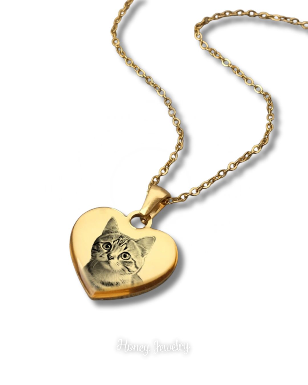 COLLAR MINI CORAZON CON FOTOGRABADO