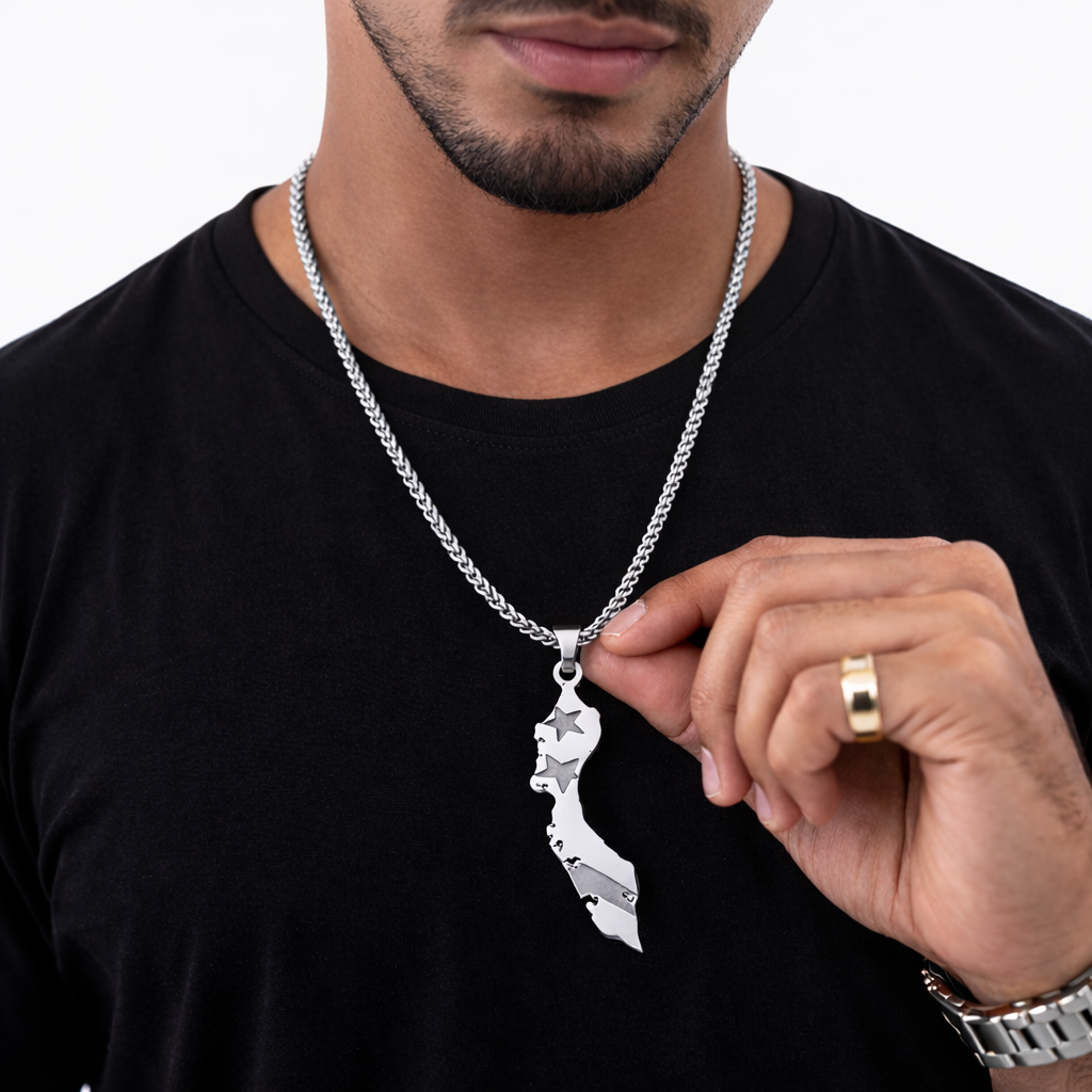 COLLAR MAPA CURACAO BANDERA