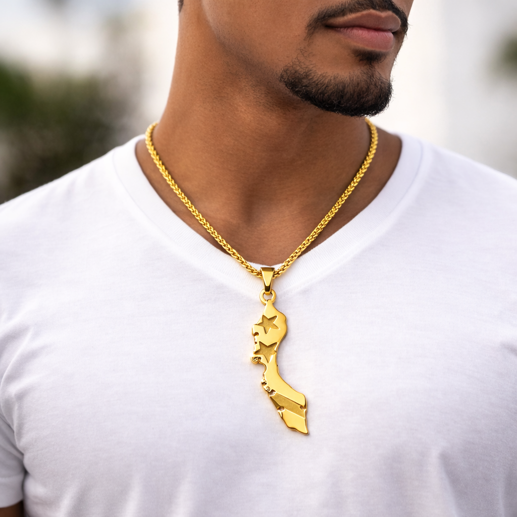 COLLAR MAPA CURACAO BANDERA