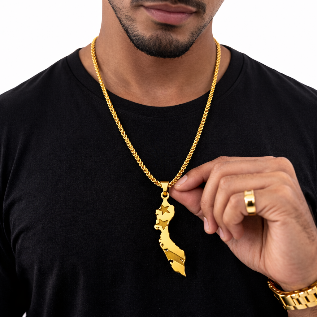 COLLAR MAPA CURACAO BANDERA