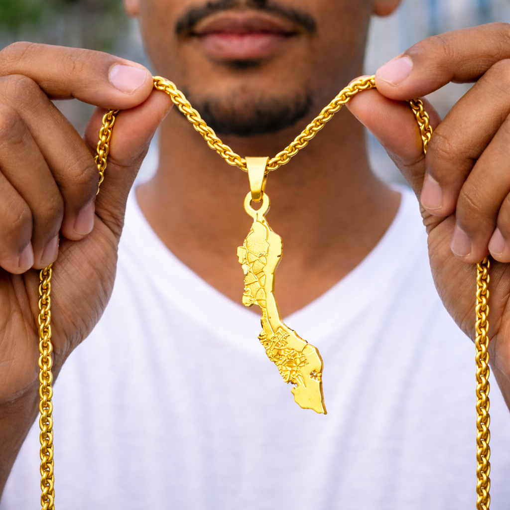 COLLAR MAPA CURACAO BARRIOS