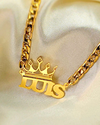 COLLAR CON CON NOMBRE Y CORONA DE REY