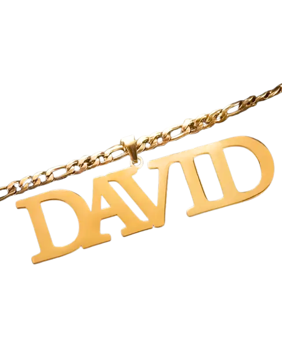 COLLAR CON NOMBRE COLGANTE Y CADENA GRUESA
