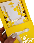 COLLAR CON NOMBRE Y PERLAS NATURALES MINI