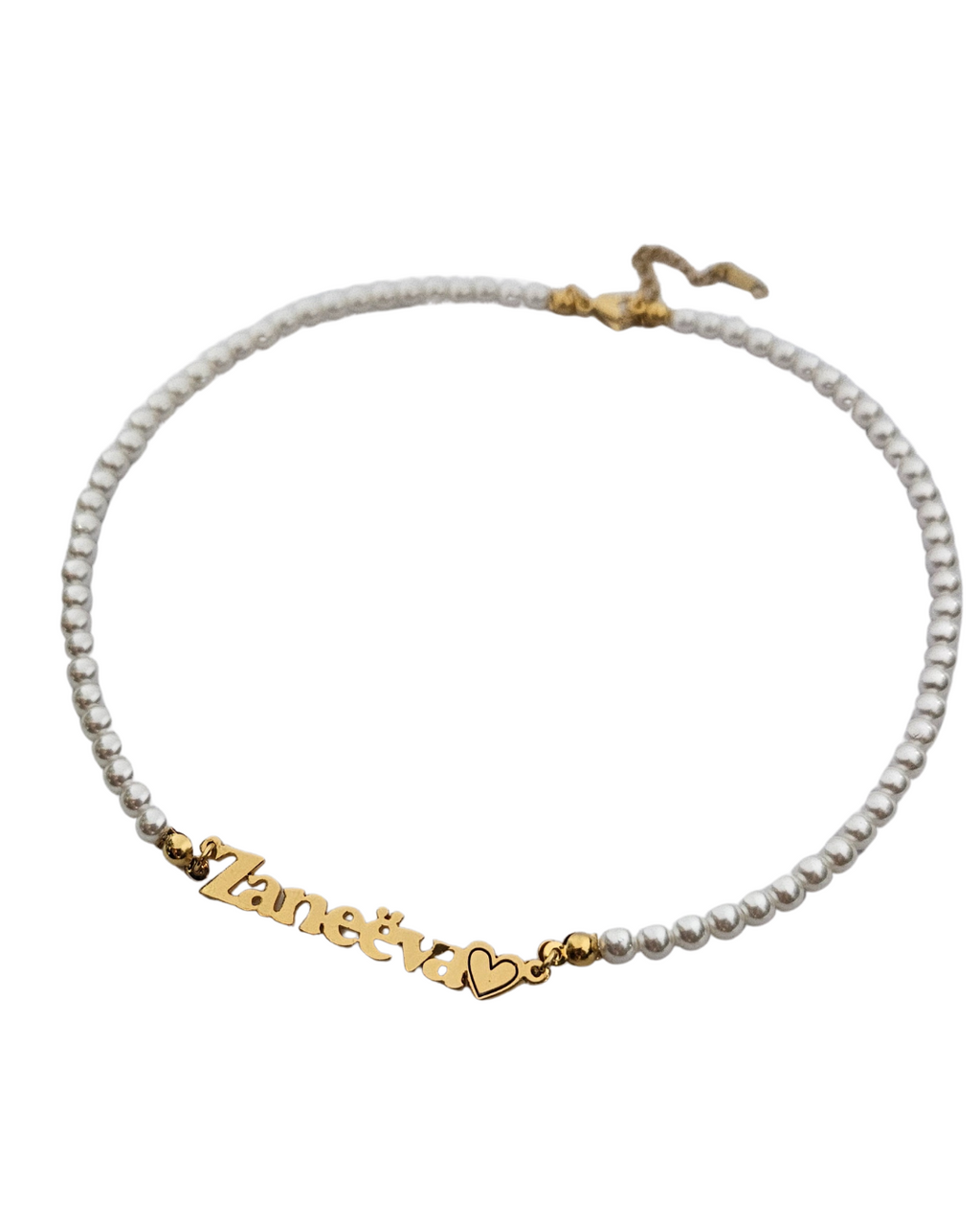 COLLAR CON NOMBRE Y PERLAS NATURALES MINI