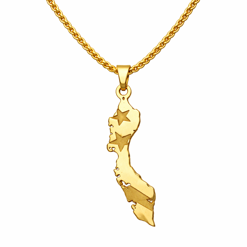 COLLAR MAPA CURACAO BANDERA