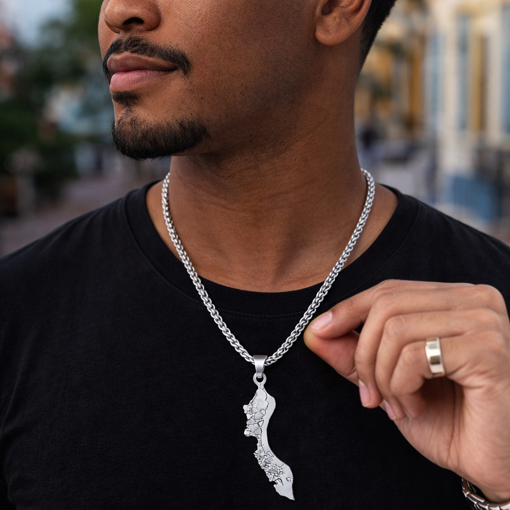 COLLAR MAPA CURACAO BARRIOS