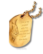 COLLAR PLACA MILITAR PERSONALIZADA CON TEXTO