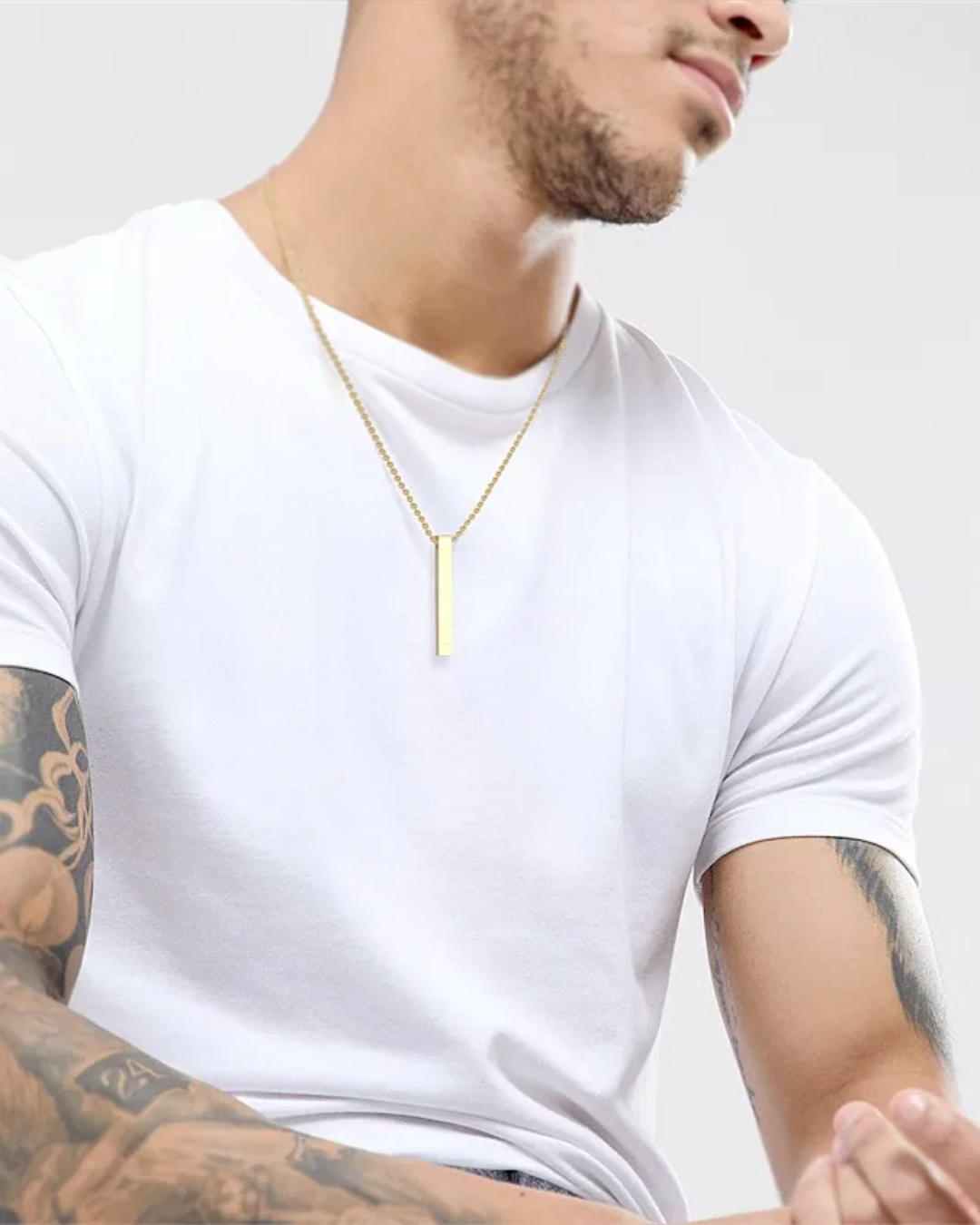 COLLAR BARRA OCULTA CON GRABADO LASER 360°