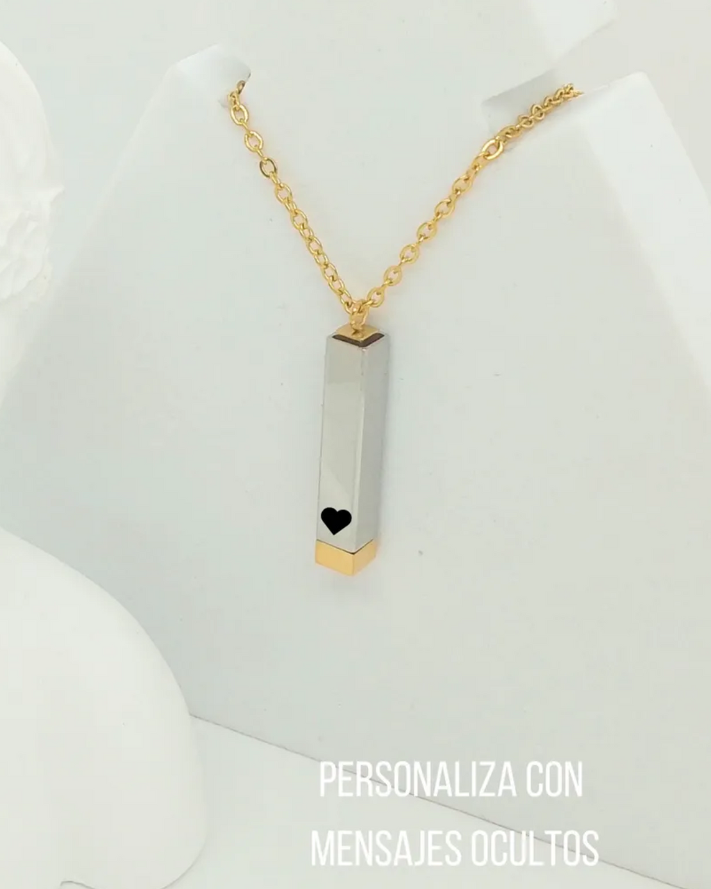 COLLAR BARRA OCULTA CON GRABADO LASER 360°