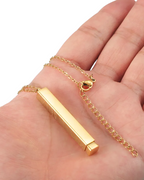 COLLAR BARRA OCULTA CON GRABADO LASER 360°