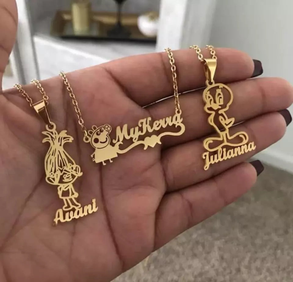 COLLAR CON NOMBRE CARTOON