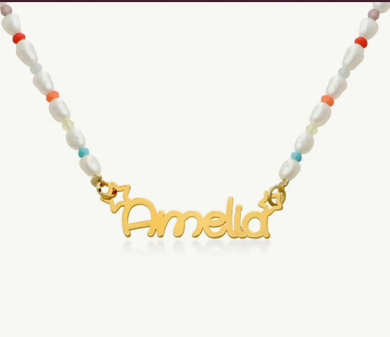 COLLAR DE PERLAS CANDY CON NOMBRE