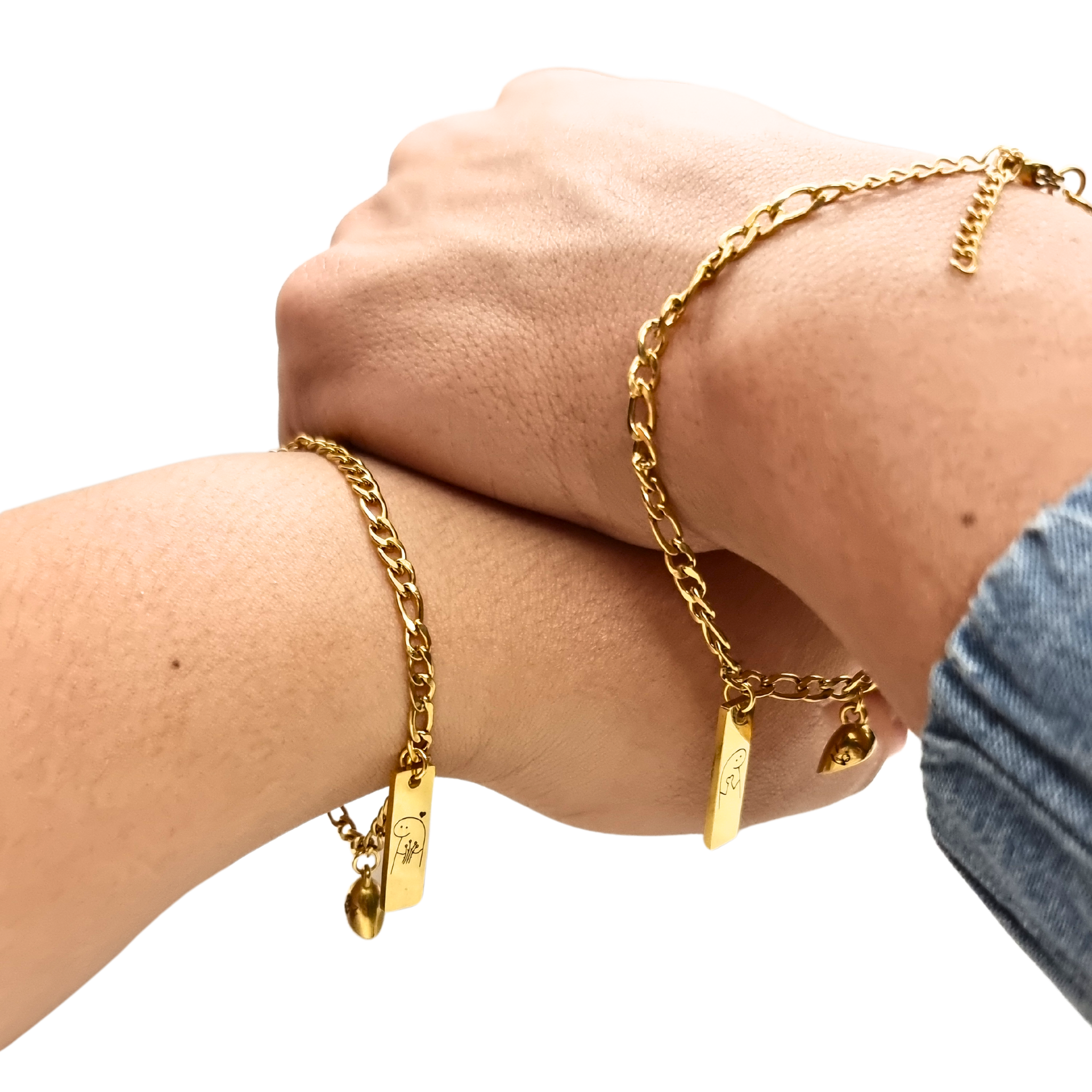 DUO DE PULSERAS MATCH CORAZÓN