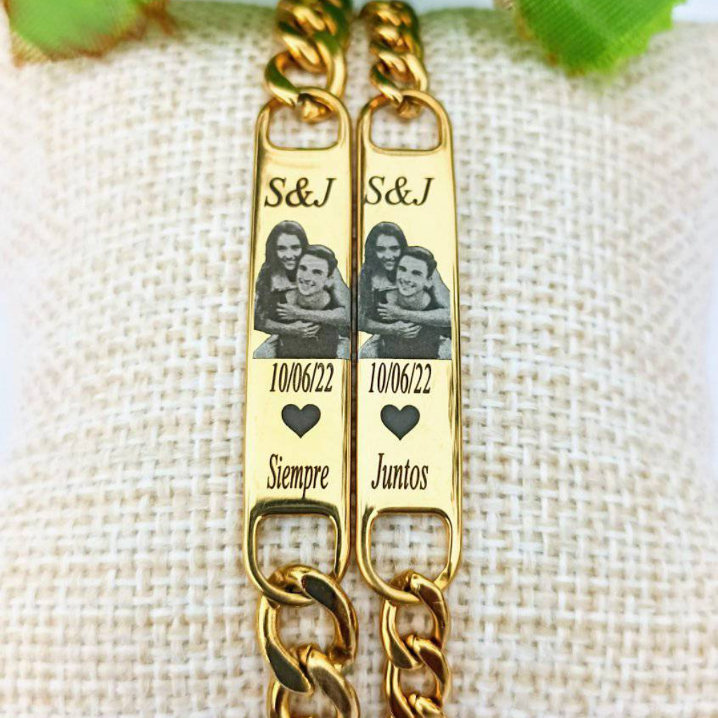 DUO DE PULSERAS FOTO O DIBUJO PERSONALIZADO