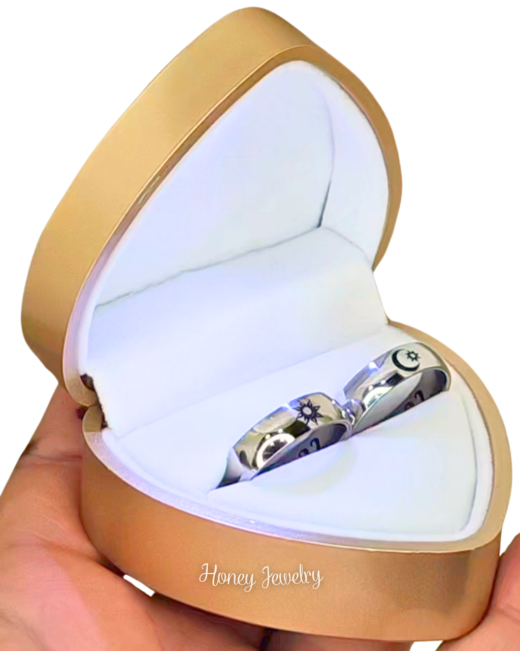 COFRE CORAZÓN CON LUZ LED