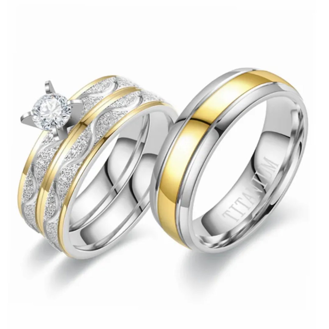 TRIO DE ANILLOS PARA PAREJA