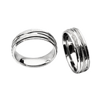 DUO DE ANILLOS PARA PAREJA LINEAS ENTRELAZADAS