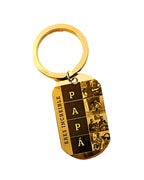 Llavero Placa para Papá con Fotograbado Tipo Collage