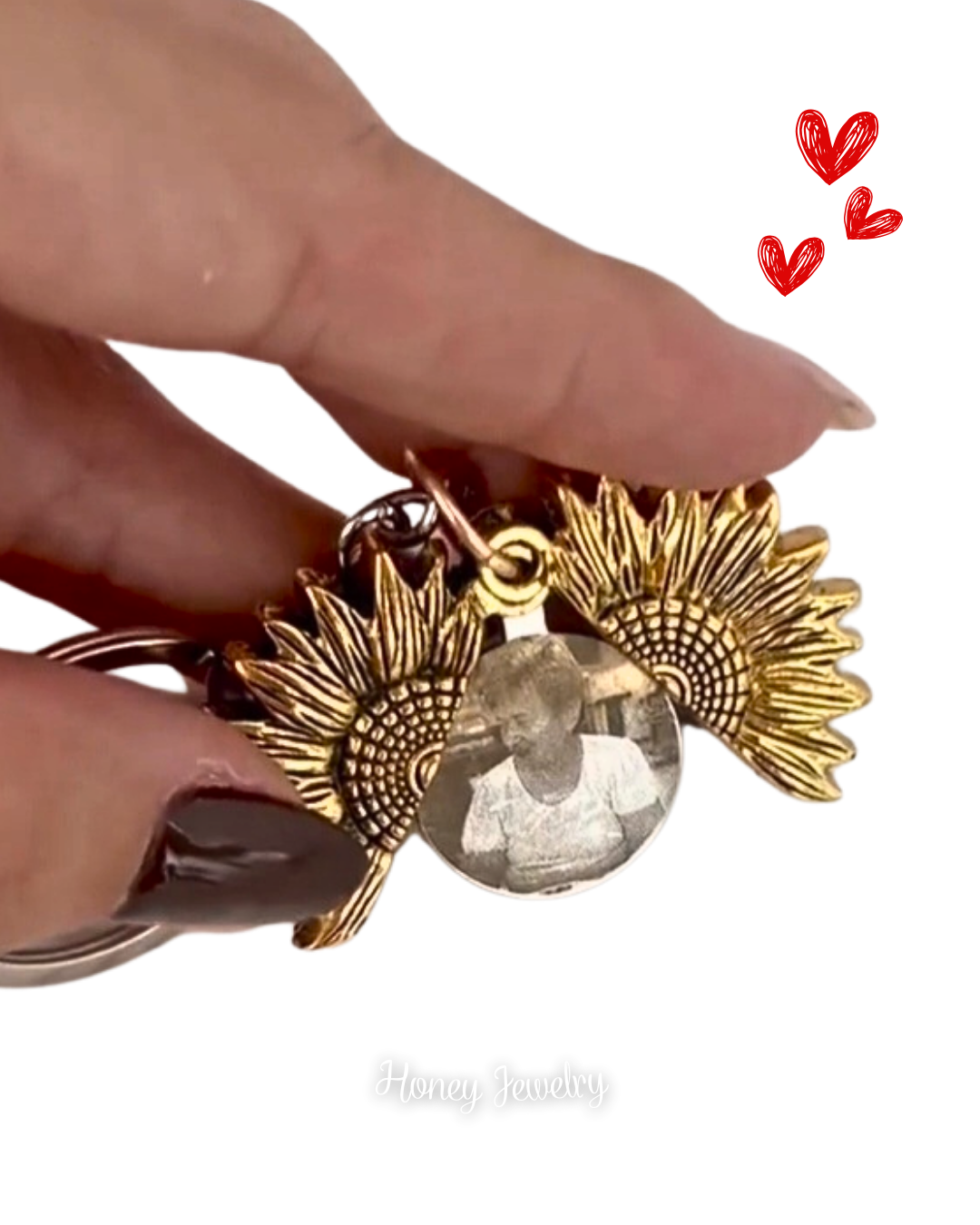 LLAVERO RELICARIO GIRASOL