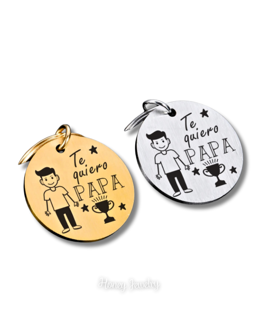 LLAVERO PLACA REDONDA PARA PAPÁ